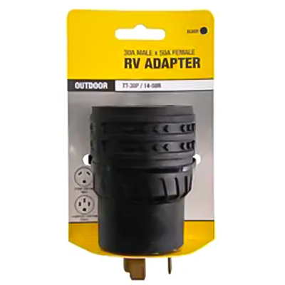 LA054M TT-30P Male To 14-50R Female 30 Amp To 50 Amp Heavy Duty RV Plug Adapter