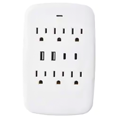 LA055FA Powerful 6-Outlet Wall Surge Protector With 4 USB Ports | 1000 Joules, ETL Certified | Ideal For Home, School, Office