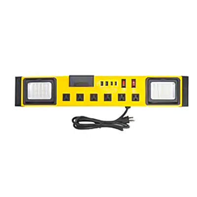 LA004KA / LPU6+4U2M 6-Outlet Power Strip With LED Worklight Surge Protector 4ft Cord With Dual Smart USB Use For Workshop Garage Office Home