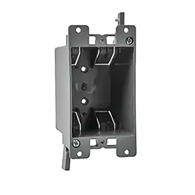 P004 American 14 Cu.In. One-Gang Old Work Switch/Outlet Box With Mounting Ears And Swing Clamps 2-3/4