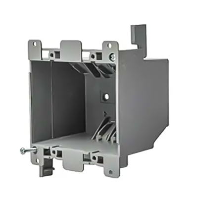 P007 American 25 Cu.In. Two-Gang Old Work Switch/Outlet Box With Mounting Ears And Swing Clamps 2- 3/4