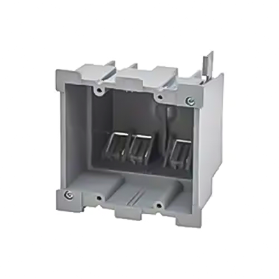 P018 American 34 Cu.In. Two-Gang Old Work Switch/Outlet Box With Mounting Ears And Swing Clamps 3-5/8