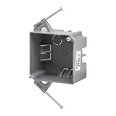 P029 American 32 Cu.In. Four Square New Work Switch/Outlet Box With Captive Nails 2-5/8