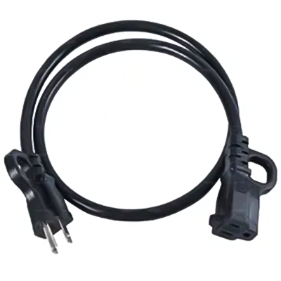 LA0004KA-H/LA005HB-H 3-Prong 16/3 SJTW Black Heavy-Duty Cold Weatherproof Appliance Electric Cord with Hook Lawn & Garden Use Outdoor Extension Cord