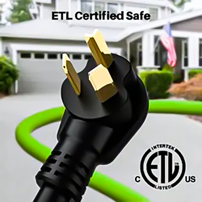 LA008H / LA051B 3 Prong 50 FT 30 Amp NEMA 10-30 Dryer/EV Extension Cord Use for Dryer Power Extension and Level 2 EV Charging